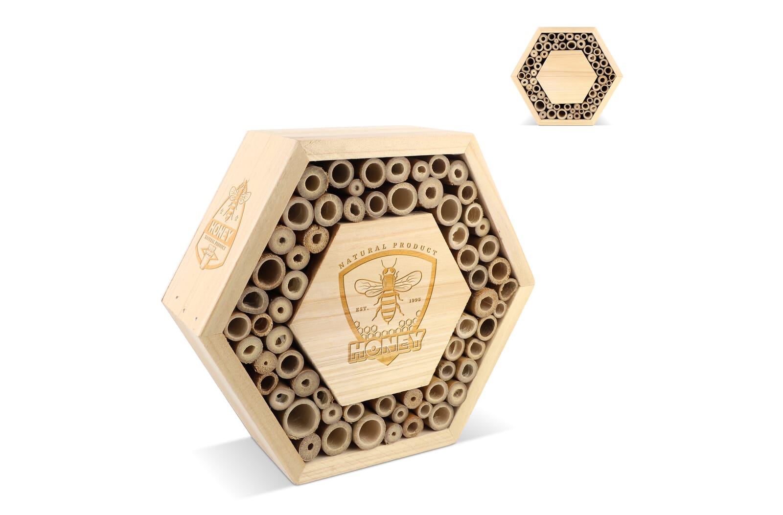 Casita de abejas de madera FSC hexagonal