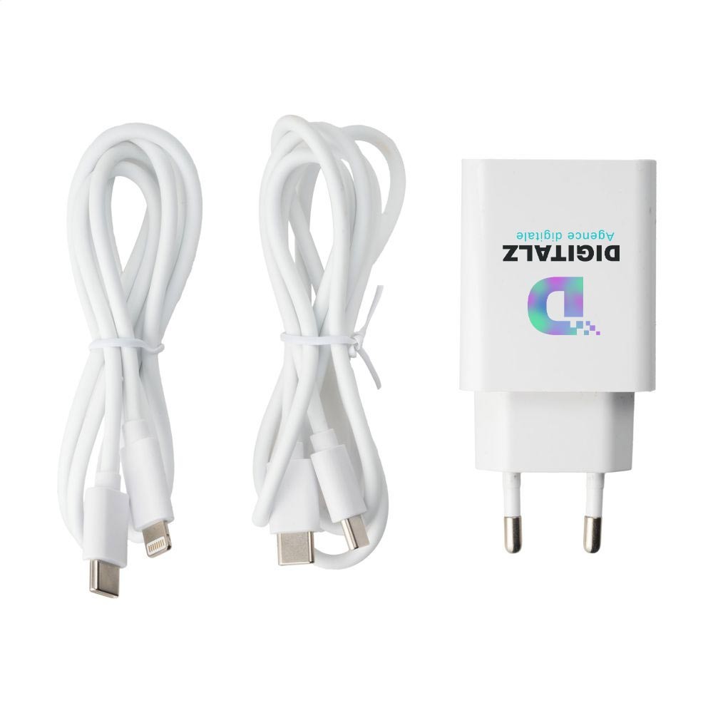 Kit de Carga Dual Eco - San Pablo de los Montes impreso con logotipo