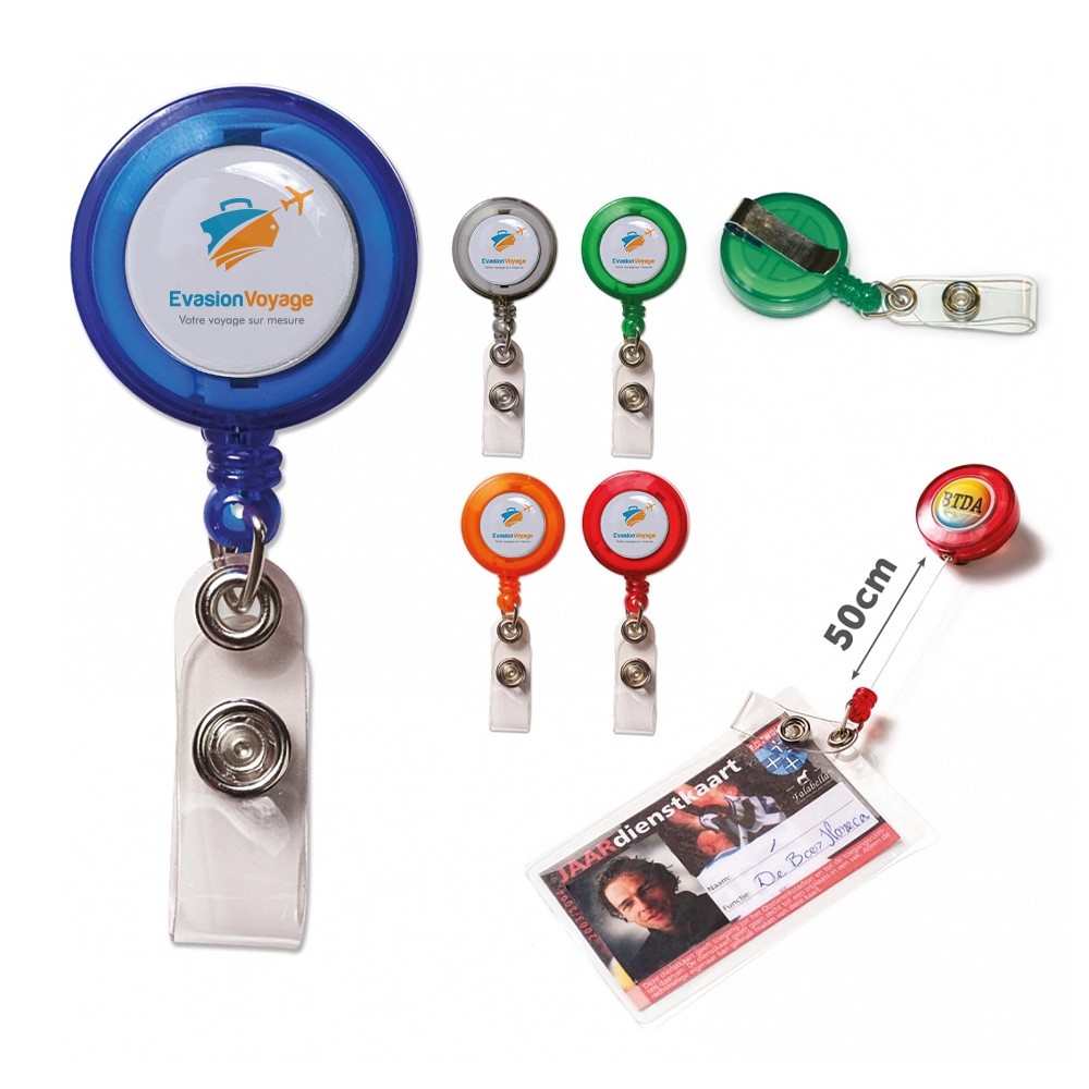 Porta tarjetas retráctil transparente - Laspaúles