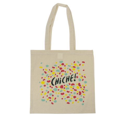 Bolsa de color natural 100% algodón con asas largas - Baños de Ebro/Mañueta