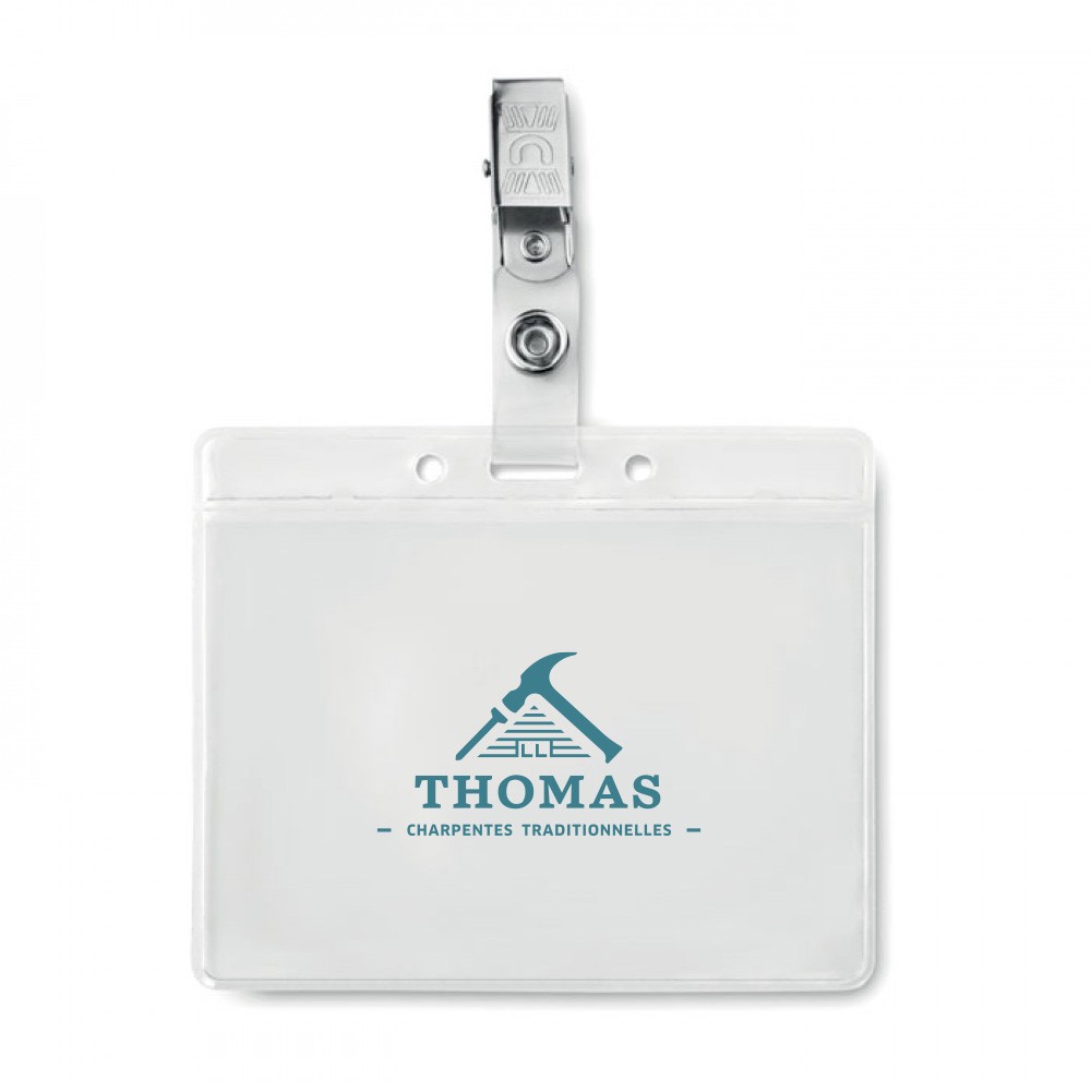 Porta insignias de PVC con clip de metal - Puerto Lápice