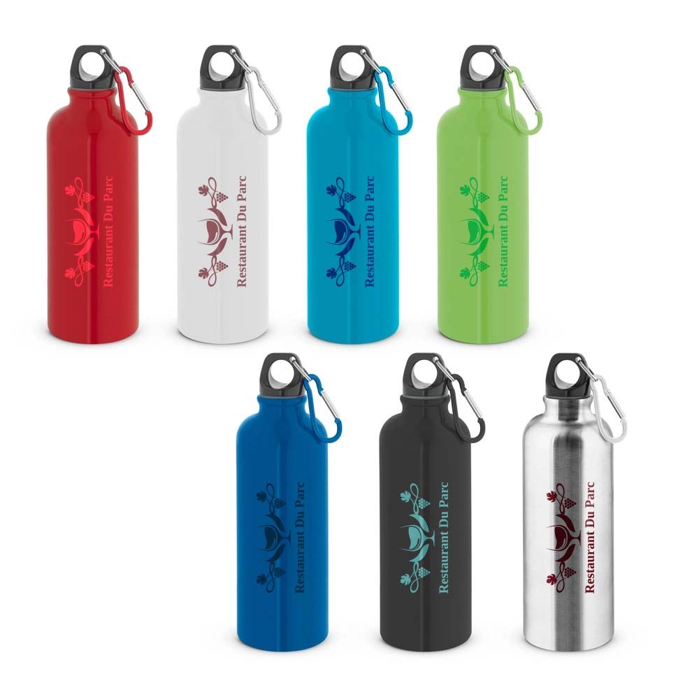 KELCE. Botella de acero inoxidable de pared simple con mosquetón 550 ml