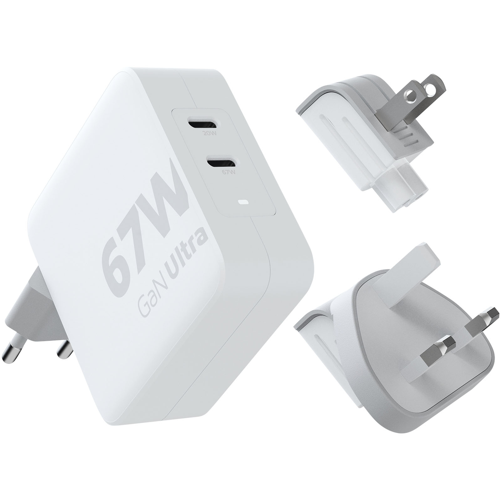 Cargador de viaje Ultra Compacto GaN 67W con cable USB-C PD 100W - Mequinenza