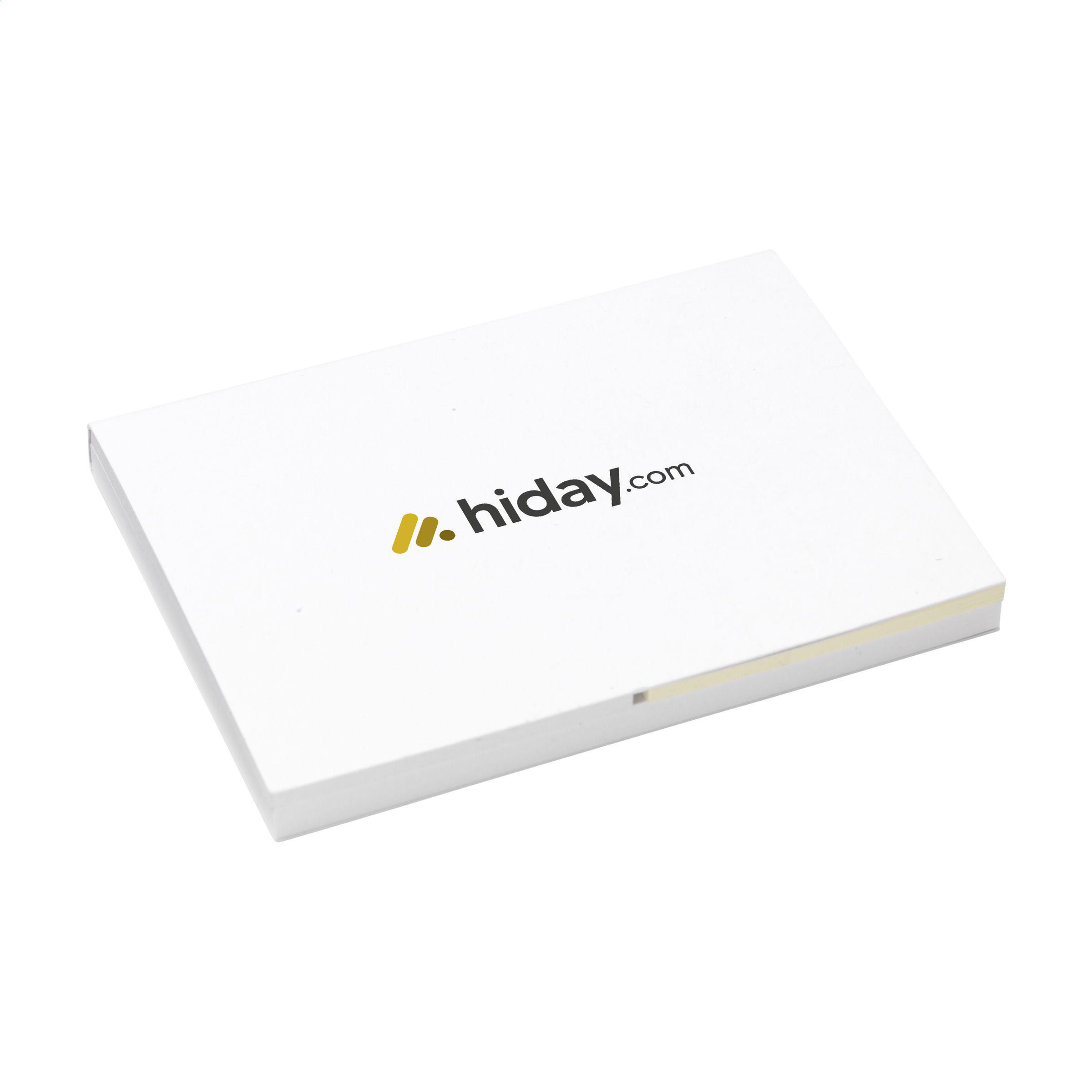 Notas adhesivas memo y marcadores de papel reciclado