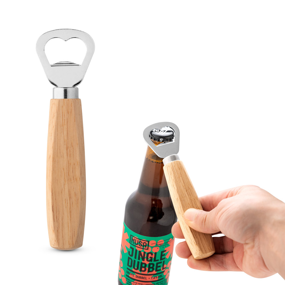 Abrebotellas de metal con mango de madera - Llanfairpwllgwyngyll - Manzaneque