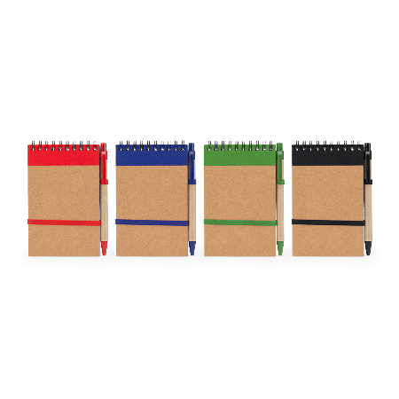Cuaderno de cartón A6 con bolígrafo - Borox