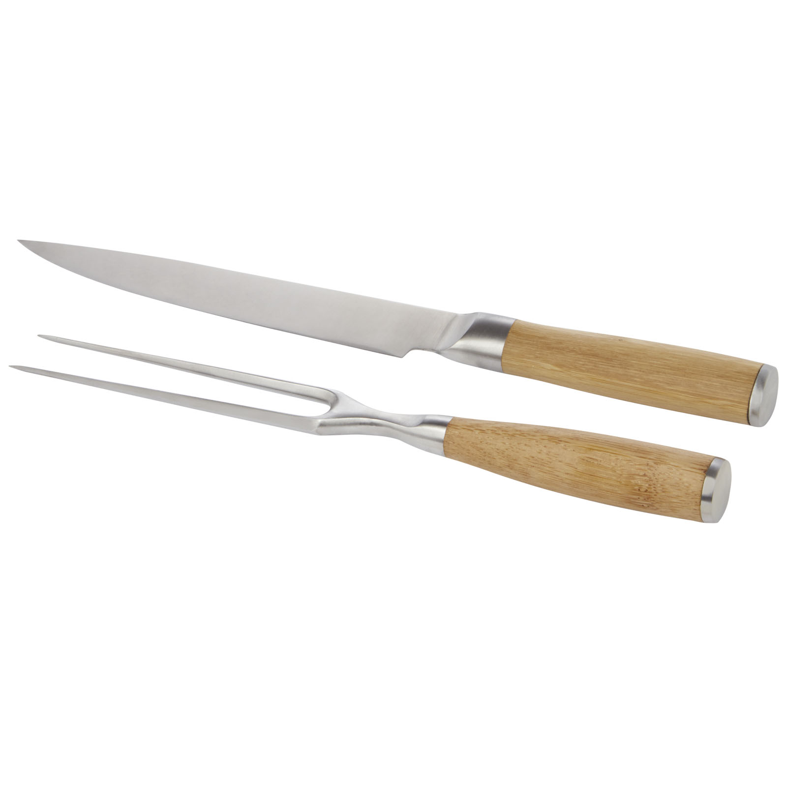 Set de Cuchillo y Tenedor para Tallar con Mango de Bambú Sostenible - Secastilla