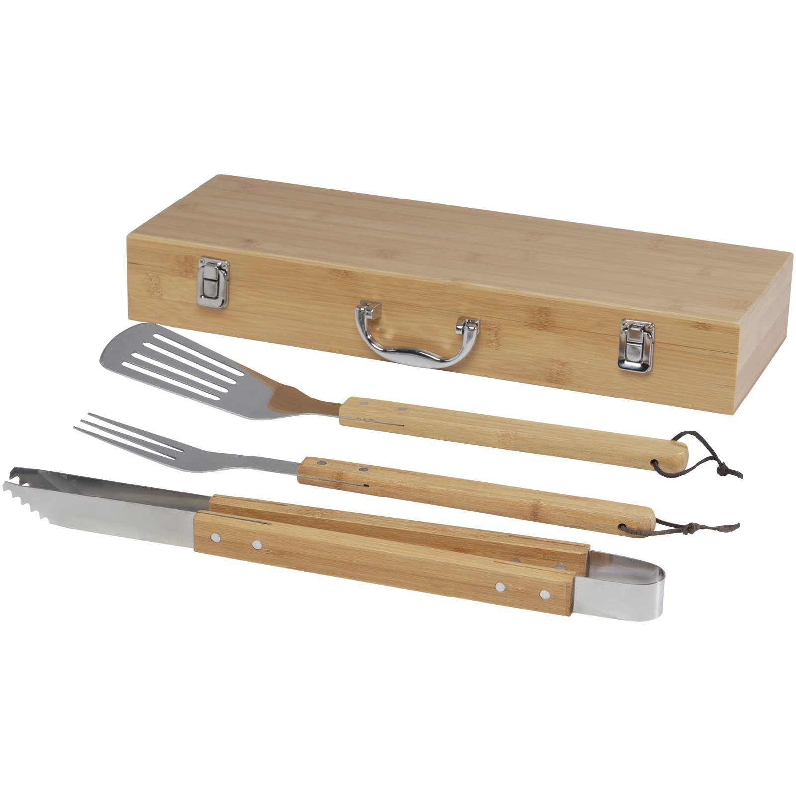 Conjunto de BBQ de bambú de 3 piezas con caja de regalo - El Masnou