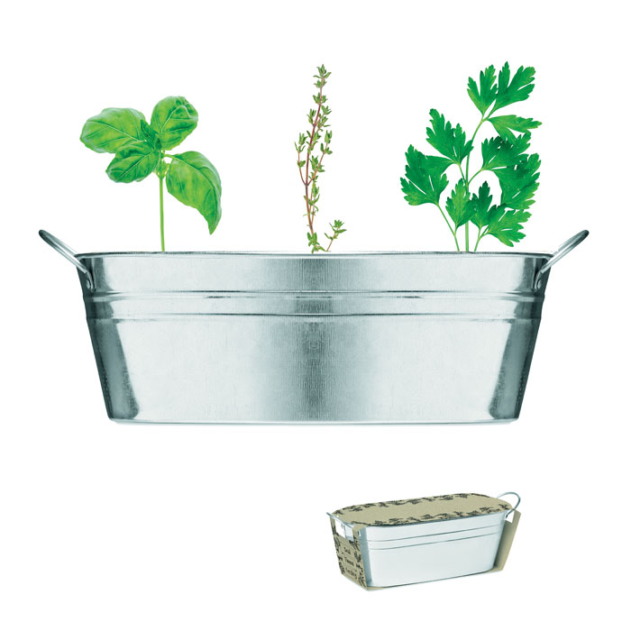 Tina para Jardín de Hierbas Galvanizado con Zinc - Quero