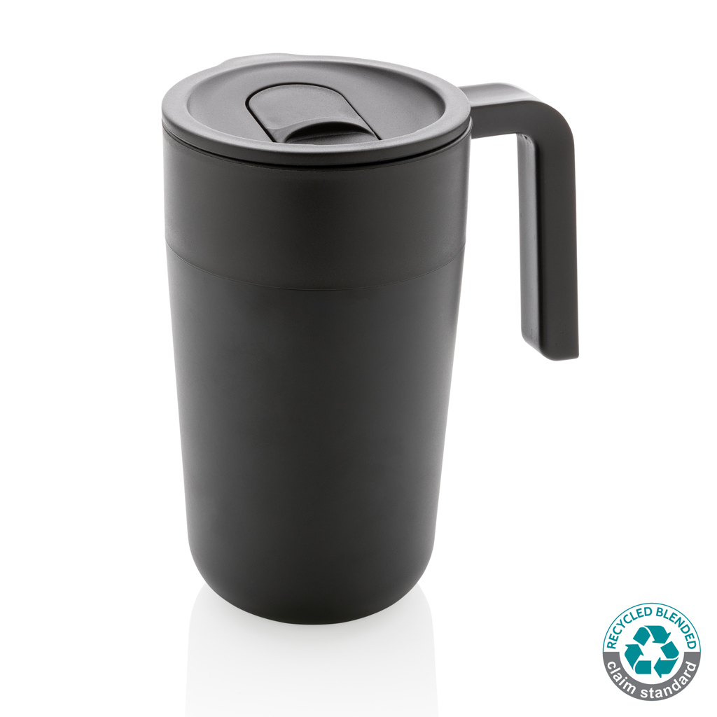 Taza a prueba de derrames de acero inoxidable y PP reciclado GRS - Sant Vicenç de Torelló