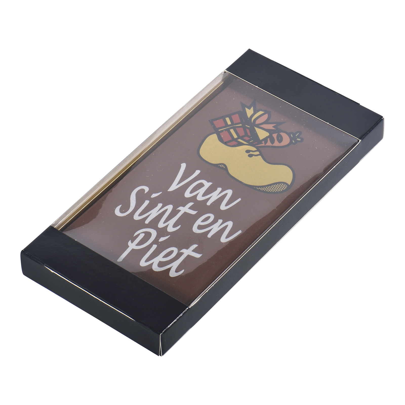 Tarjeta de Chocolate Impresa Personalizada en Caja Negra Estándar - La Campana