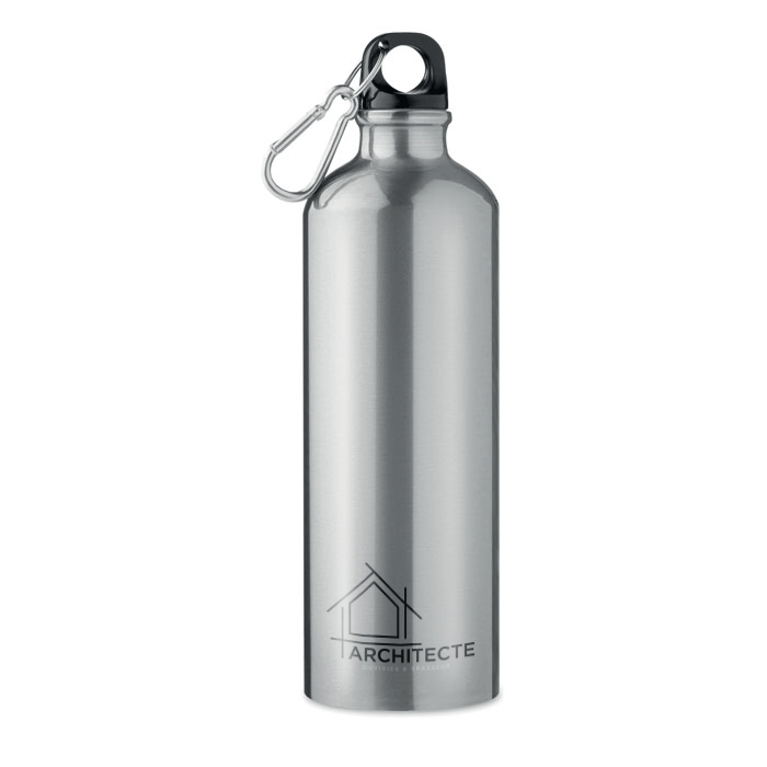 Botella de Agua de Aluminio de Pared Sencilla con Mosquetón - El Papiol