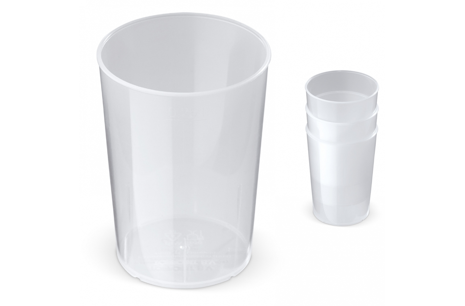 Tazas apilables reutilizables e irrompibles 250ml - Castilblanco de los Arroyos