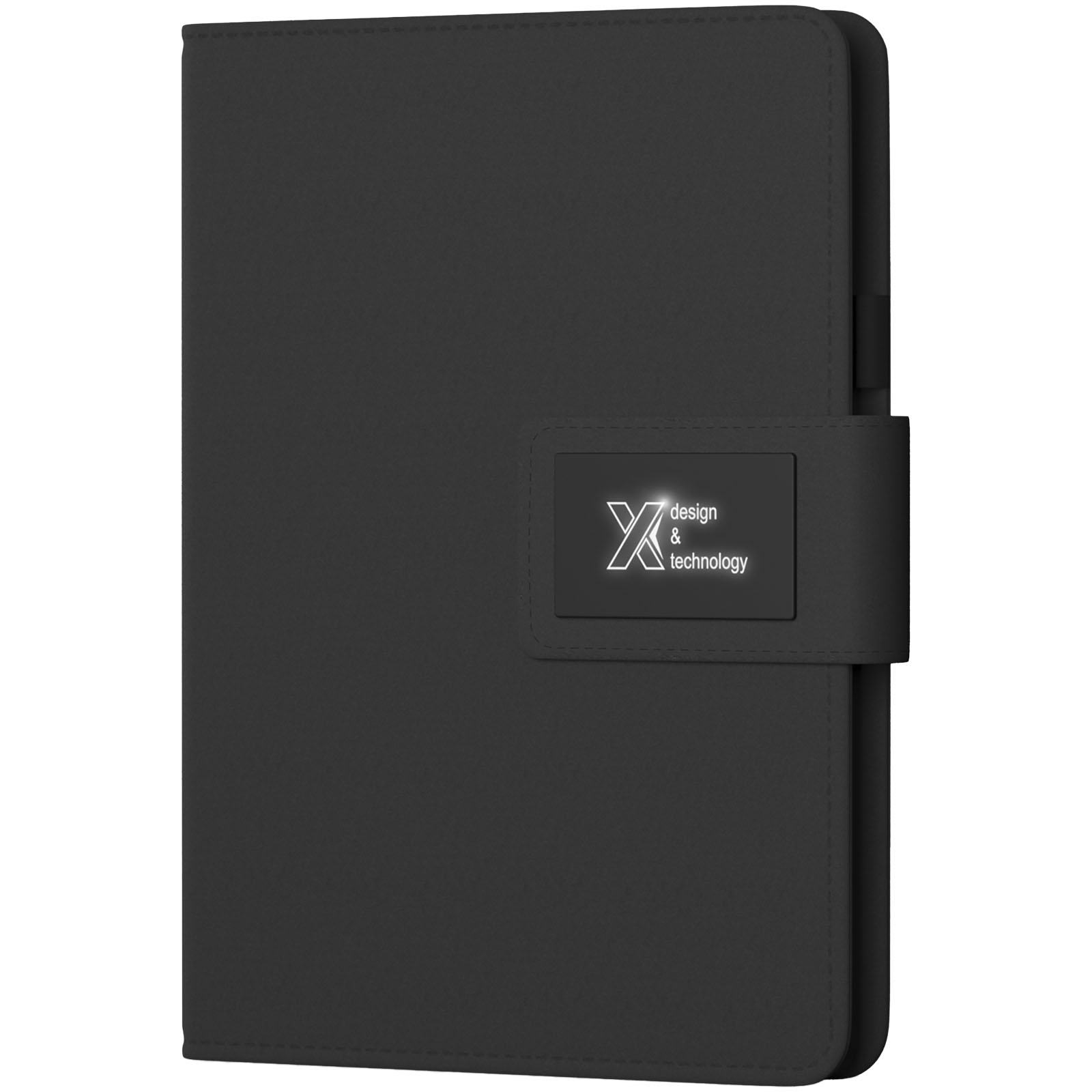 Cuaderno con Powerbank de Logo Luminoso y Cable Integrado - Ribera Alta
