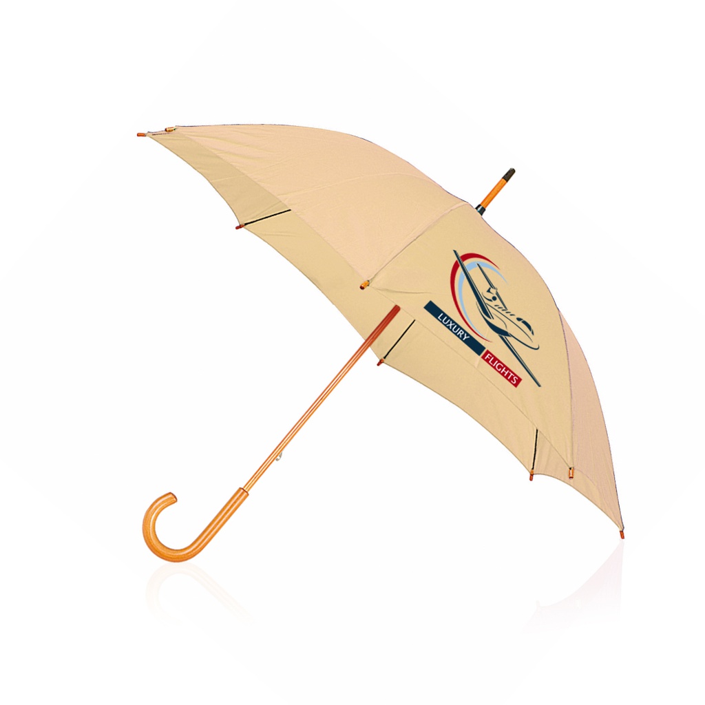 Paraguas de poliéster de 8 paneles en tono brillante - Noblejas
