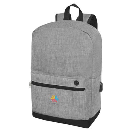 Mochila para portátil de color jaspeado con puerto USB - Herrera