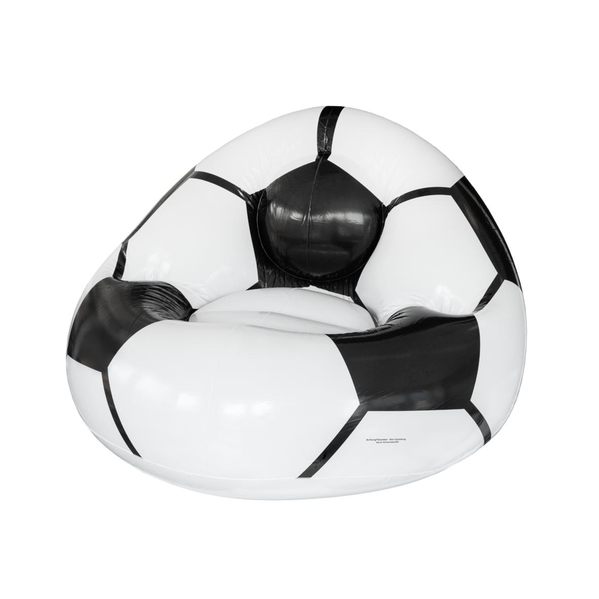 Silla Inflable con Aspecto de Balón de Fútbol con Portavasos - Oviedo⁠6