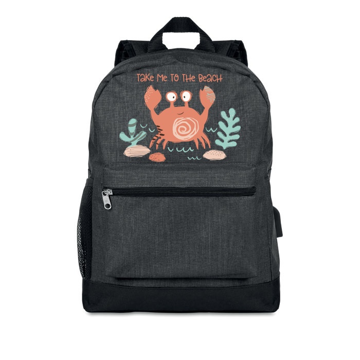 Mochila de Poliéster 600D en dos tonos con protección anti-skimming y compartimento para teléfono - Montclar