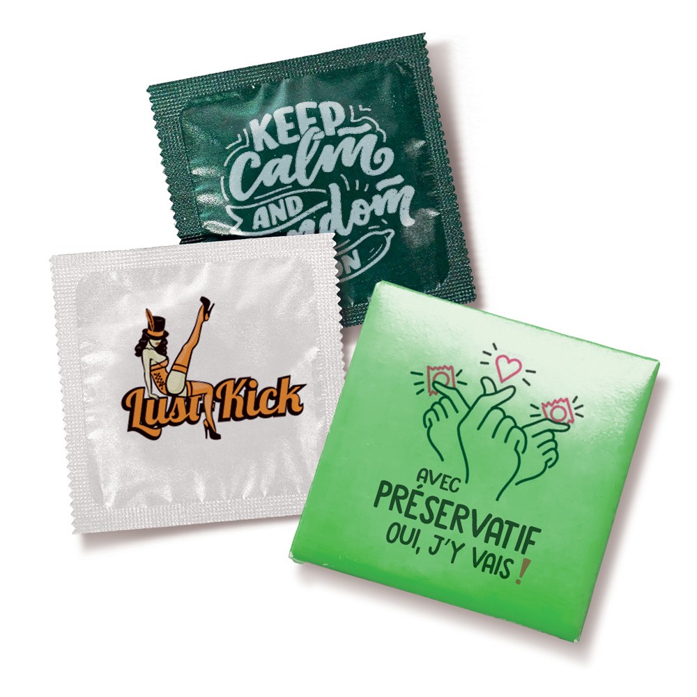 Preservativo personalizado con estuche y envase personalizable - PR05