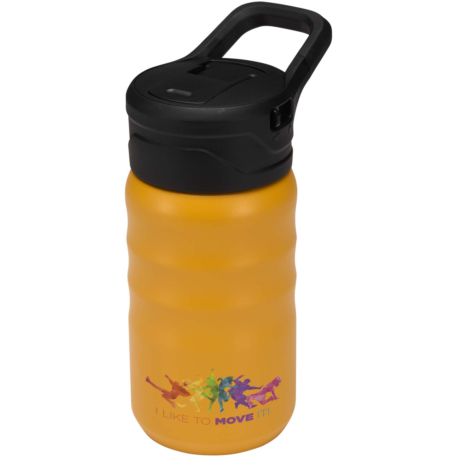 Botella deportiva de acero inoxidable de doble pared reciclada Knox 350 ml RCS con pajilla plegable