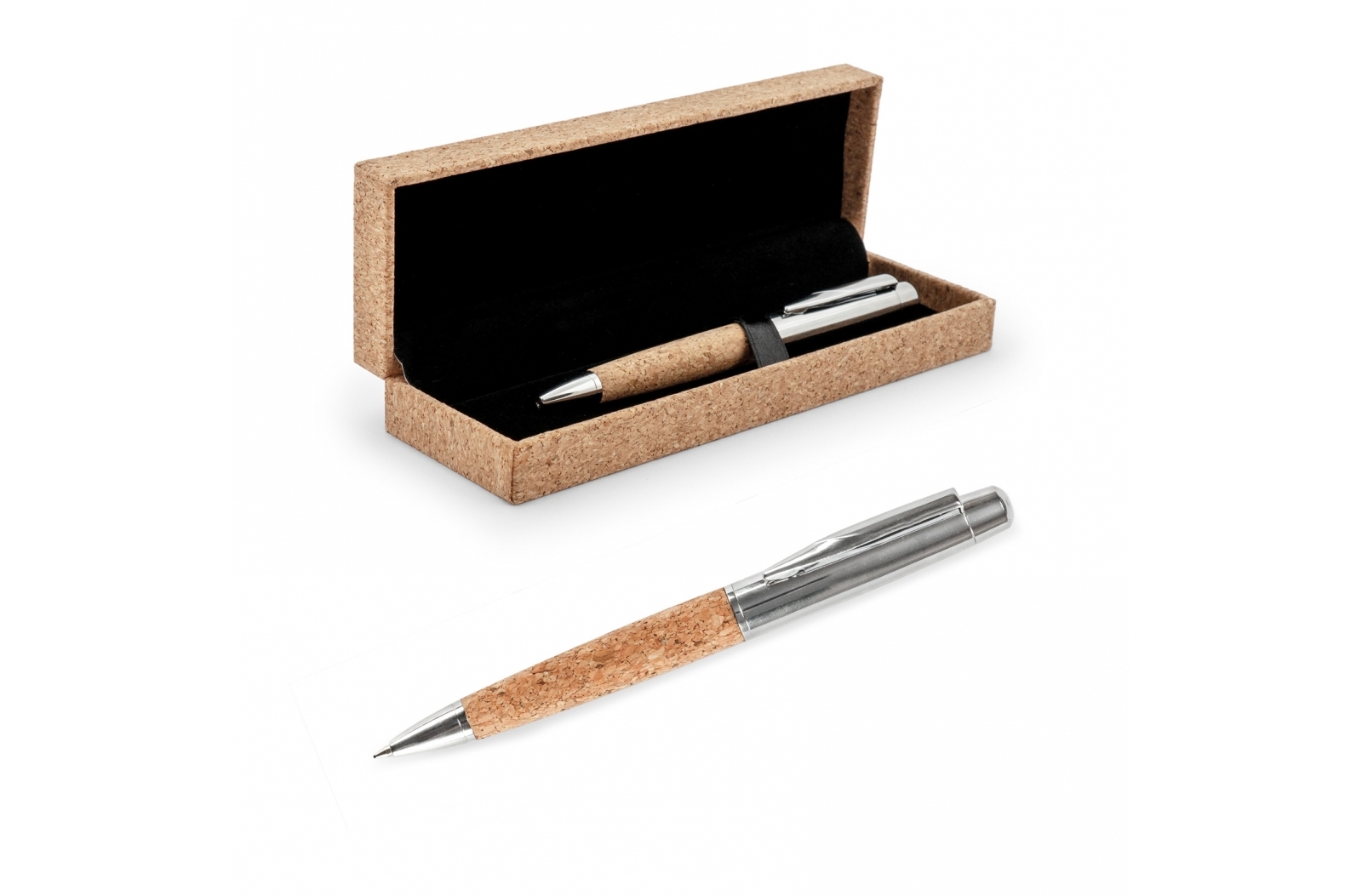 Bolígrafo de Metal con Barril de Corcho Ecológico - Cózar