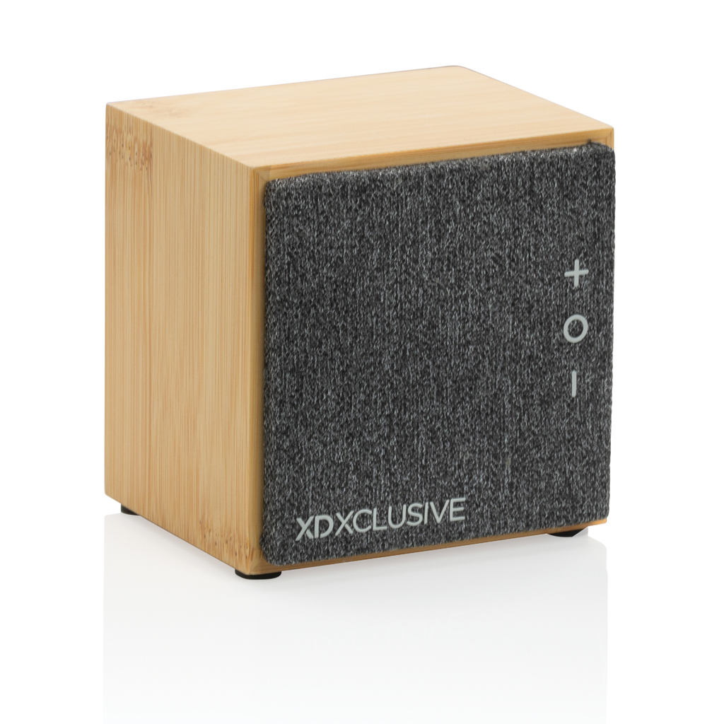 Altavoz Bluetooth de lujo de 5W con diseño de bambú y tela - Aylesbury - Erla