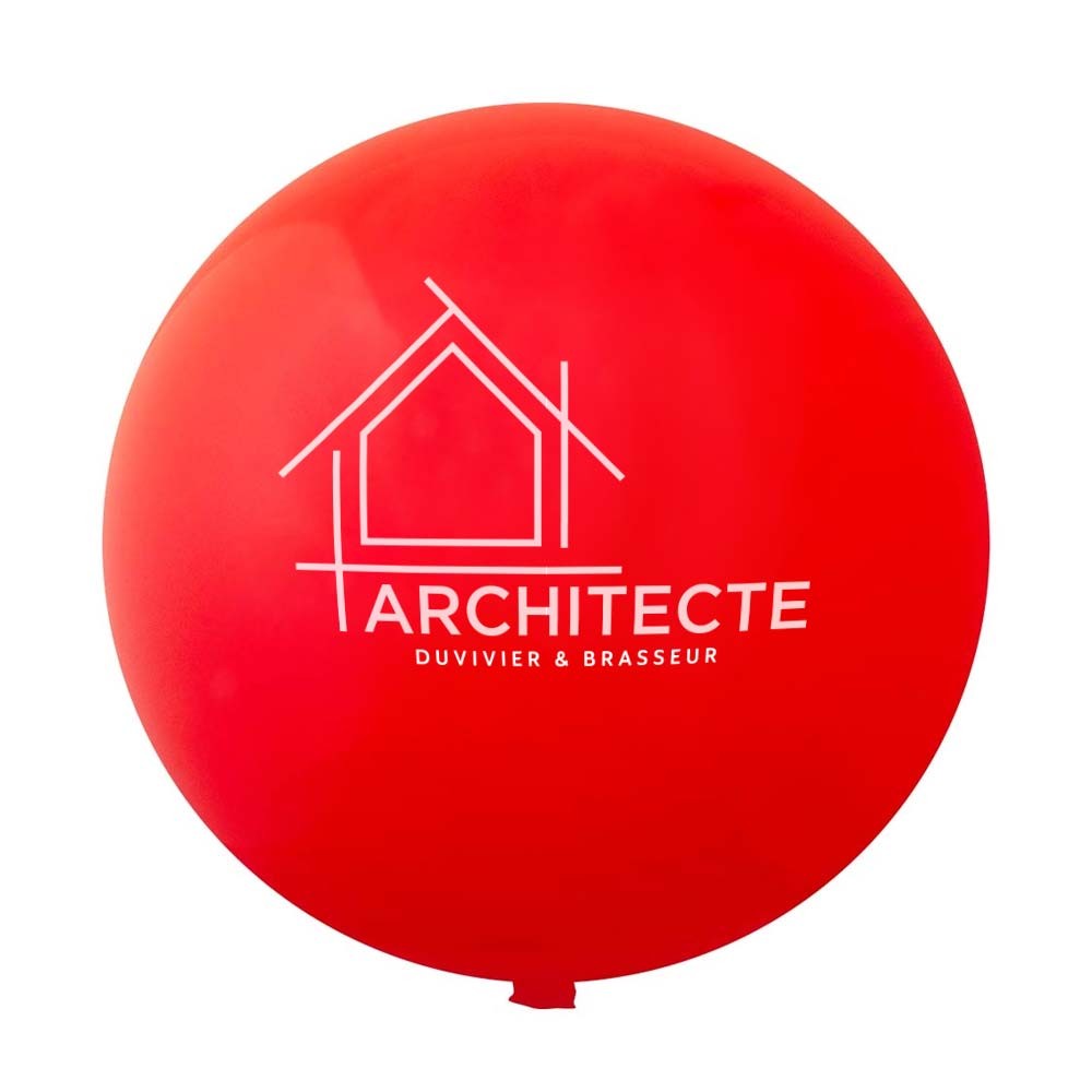 Globo gigante personalizado 250 cm Ø 80 cm impreso con logotipo