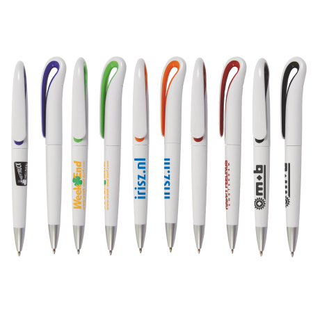 Bolígrafo de plástico VICTORIA Peekay con clip curvado - Cambil