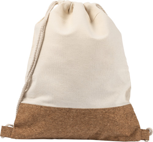 Mochila de algodón con cordón y tela de corcho - Santiago de Compostela