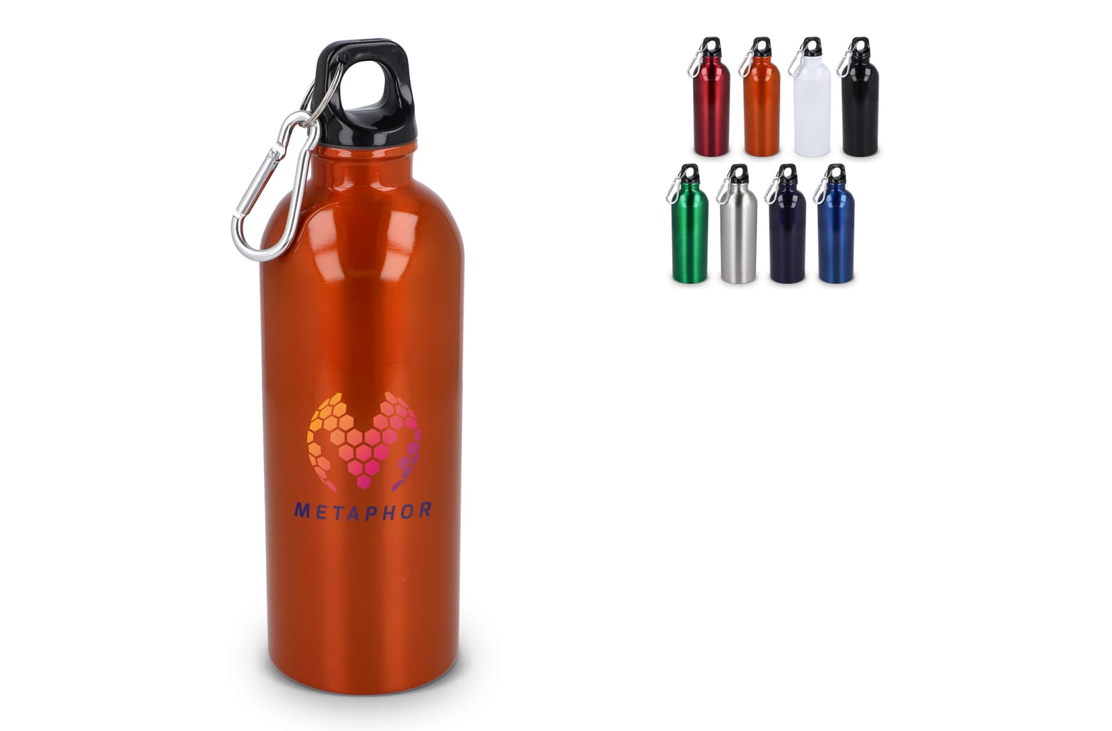 Botella Eco de Acero Inoxidable Reciclado - Santo Domingo-Caudilla impreso con logotipo