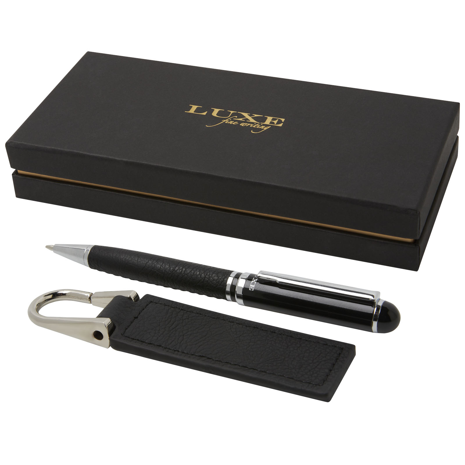 Set de regalo de bolígrafo de diseño elegante y llavero de lazo - Langa del Castillo