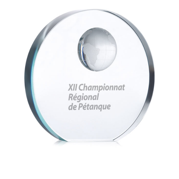 Trofeo Redondo de Patrón de Globo de Cristal - Domingo Pérez