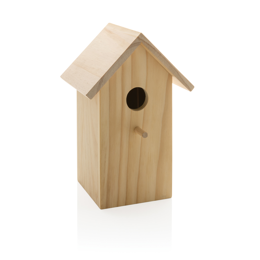 Casa para pájaros de madera de pino certificada por FSC - Briñas