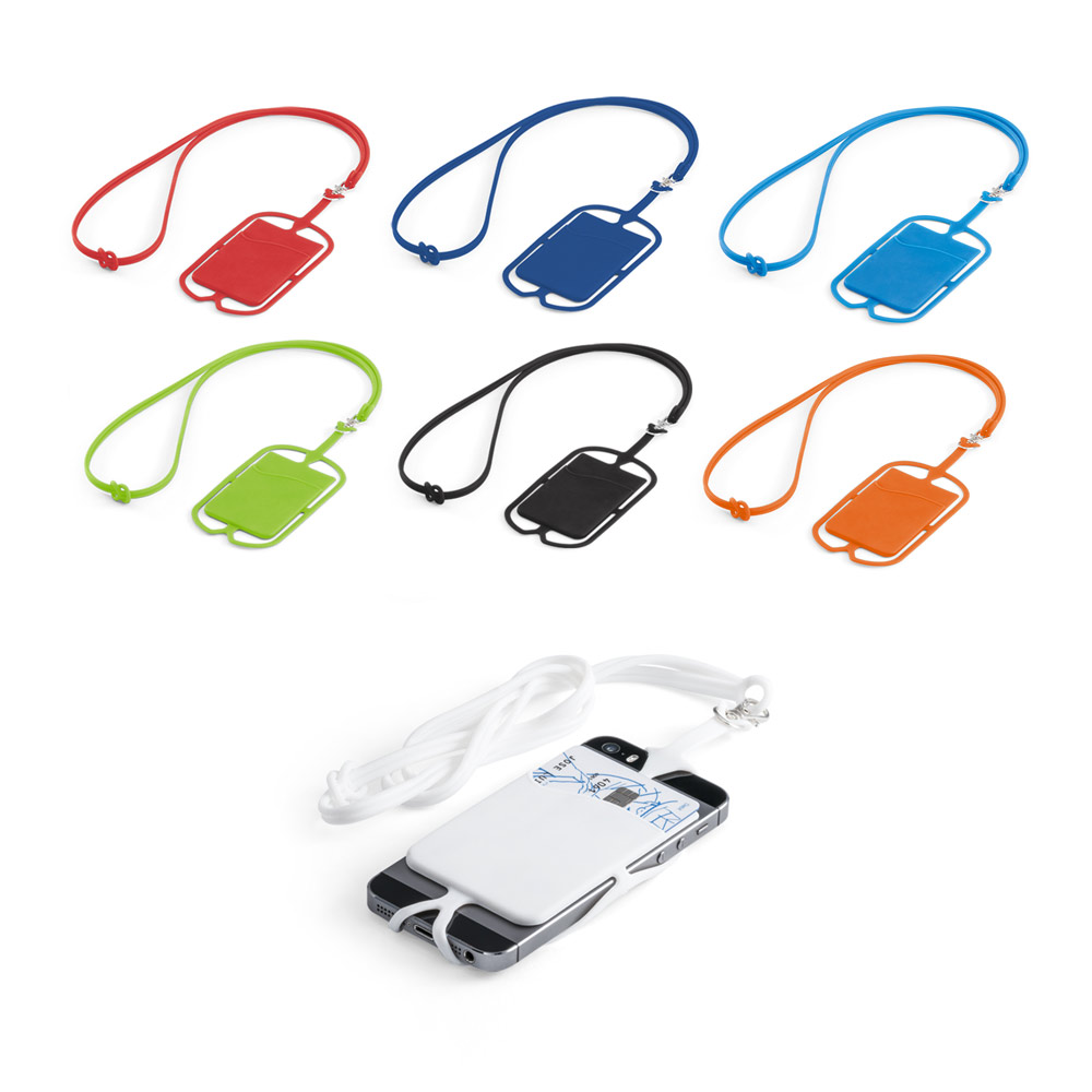 Portatarjetas de silicona con cordón y soporte para teléfono inteligente - Bourton-on-the-Water - Lalueza