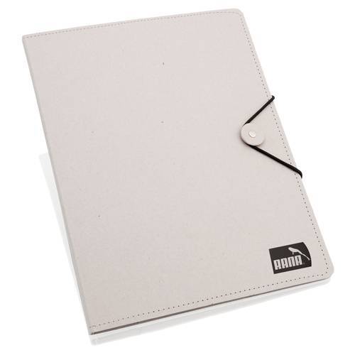 Carpeta de Cartón Reciclado con Banda Elástica y Bloc de Notas - Cabañas de Yepes