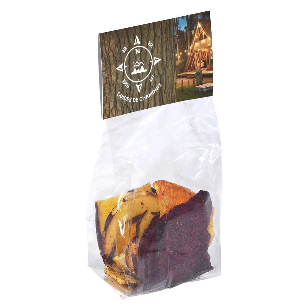 Bolsa transparente para chips de vegetales con tarjeta de encabezado impresa - As Pontes de García Rodríguez