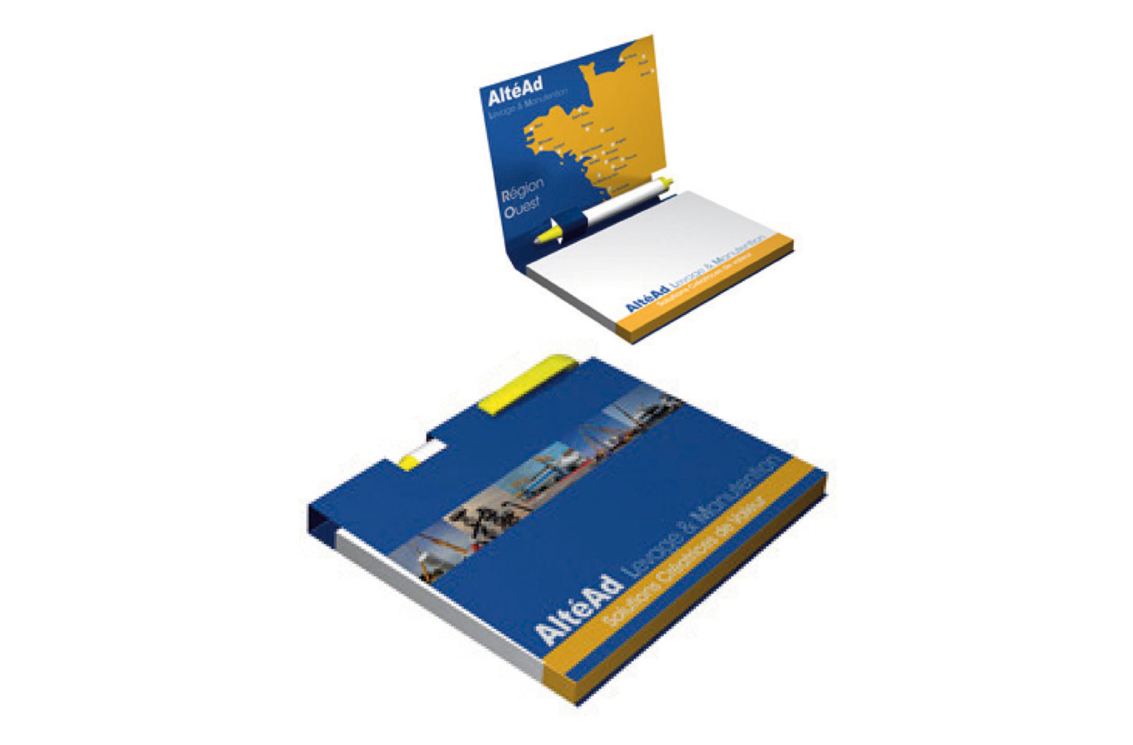 Bloc de notas en cubo con compartimentos - Corporales