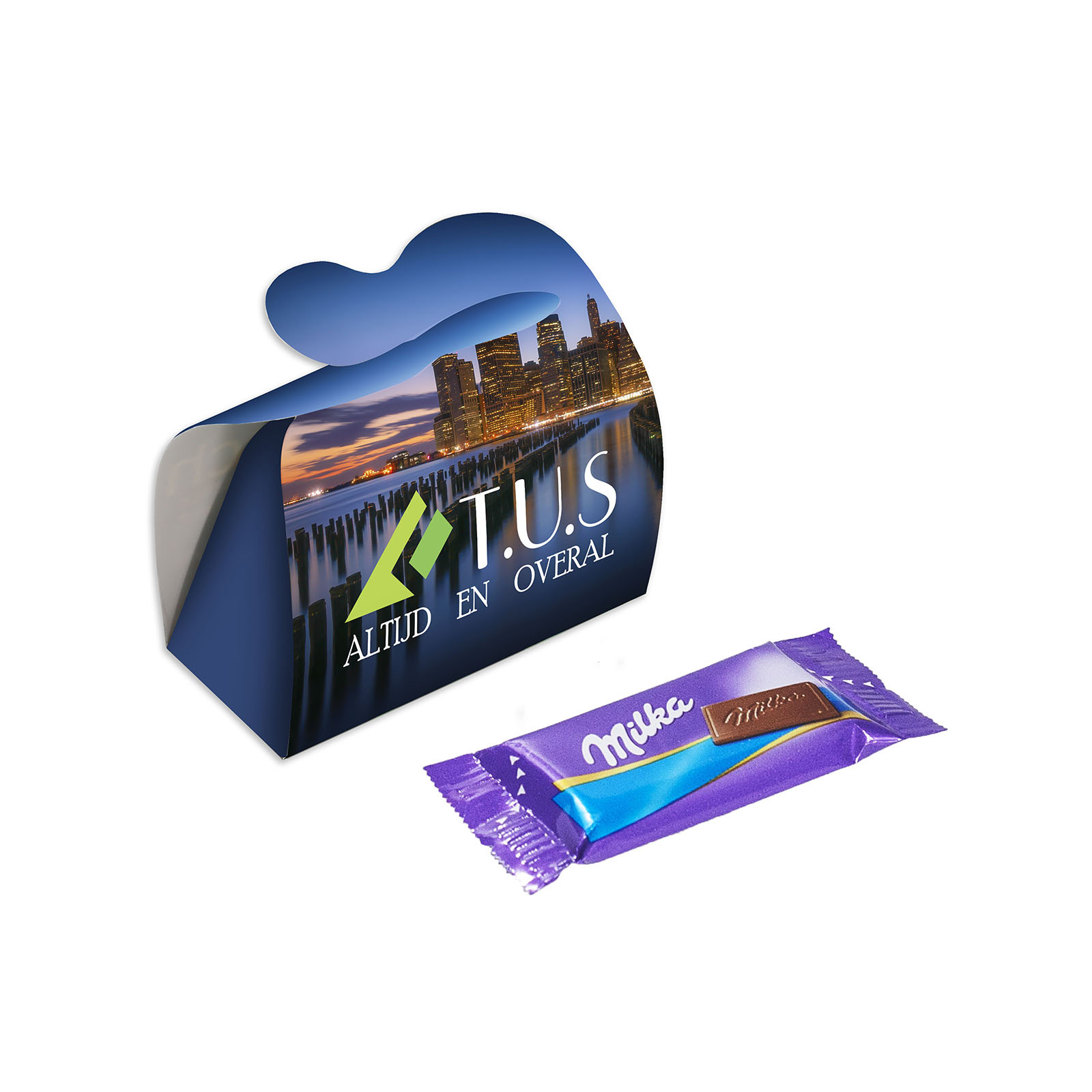 Caja impresa a todo color con 1 Mini Milka - Askett - Bárboles