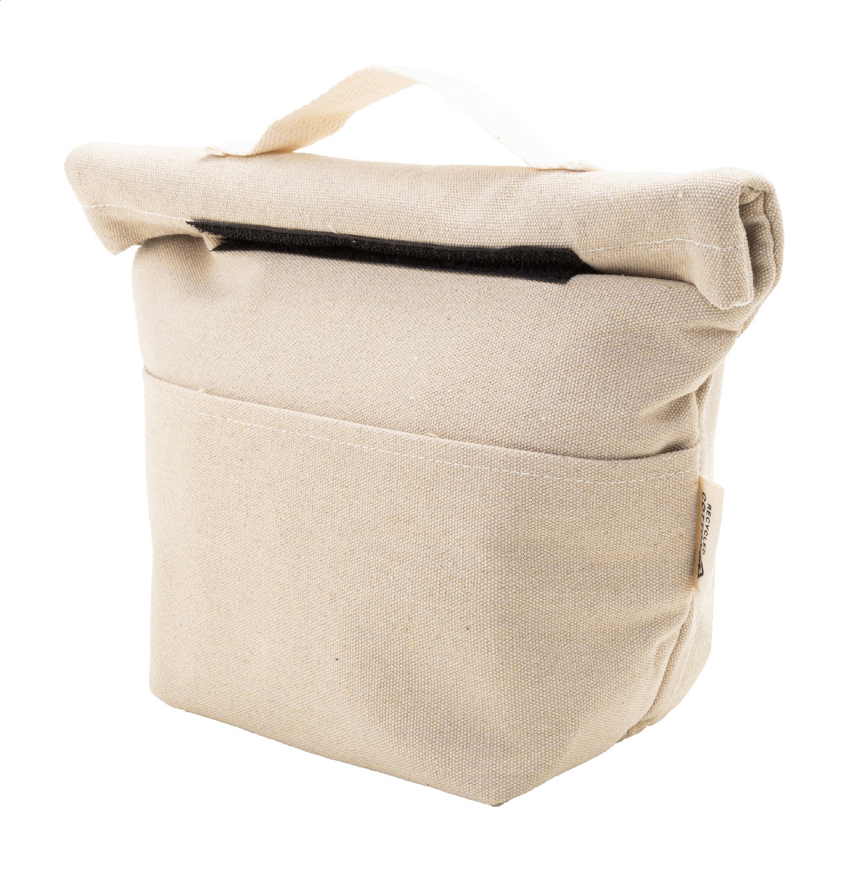 Bolsa nevera reciclada de lona - Castellfollit del Boix impreso con logotipo