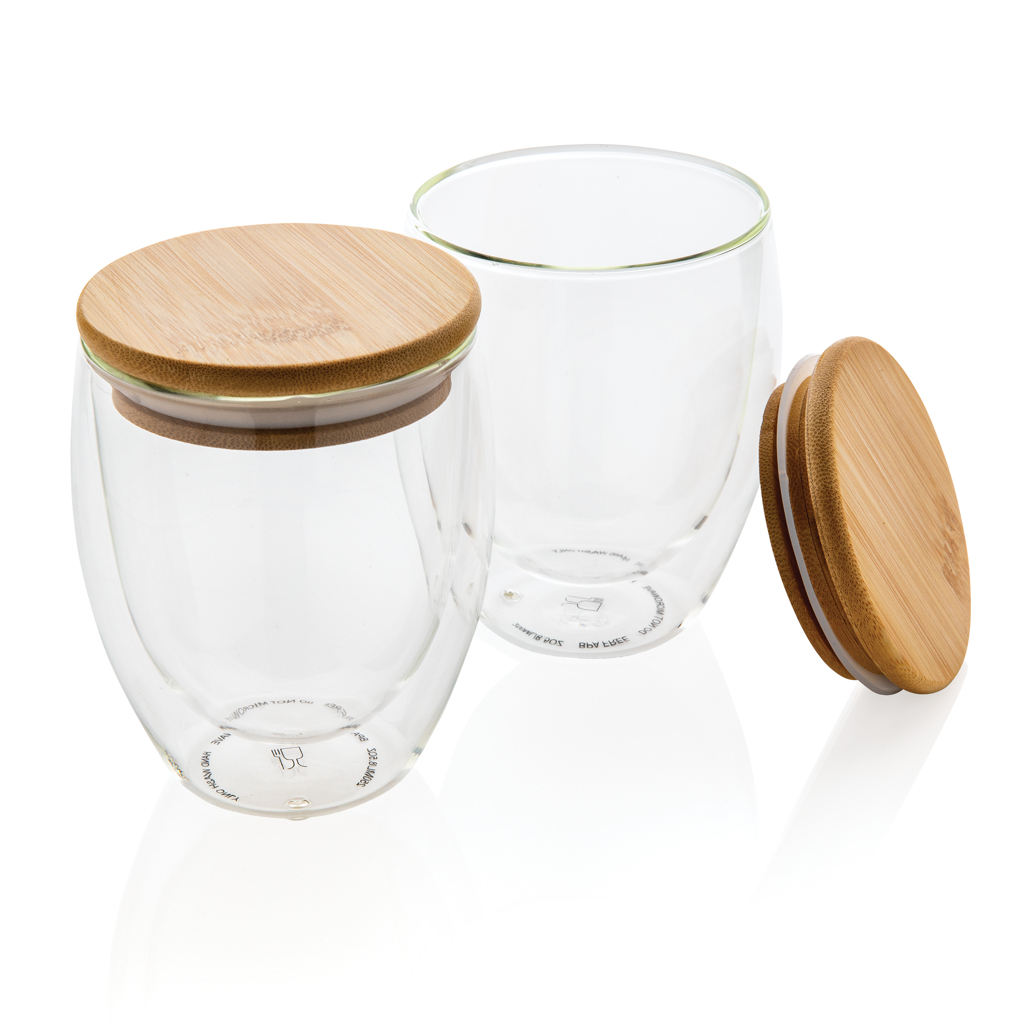 Elegante Conjunto de Vidrio Borosilicato de Doble Pared 2x250ml - Little Walsingham - Carboneros