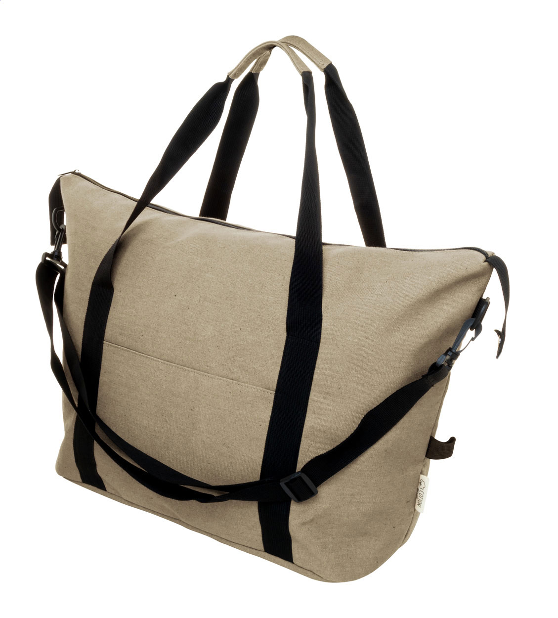 Bolsa de viaje de lona reciclada ViajaEco - Felanitx bedrukken met logo
