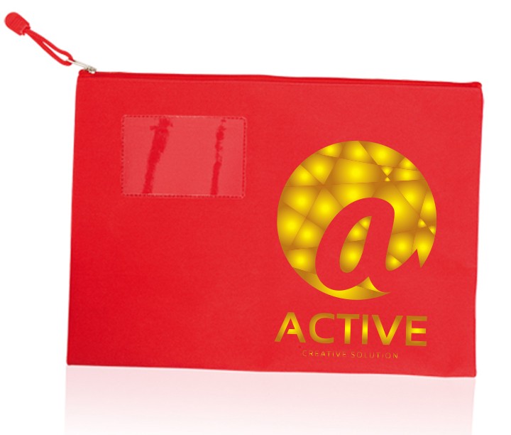 Bolsa de Documentos de Poliéster con Cierre de Cremallera y Identificador de PVC - Palma