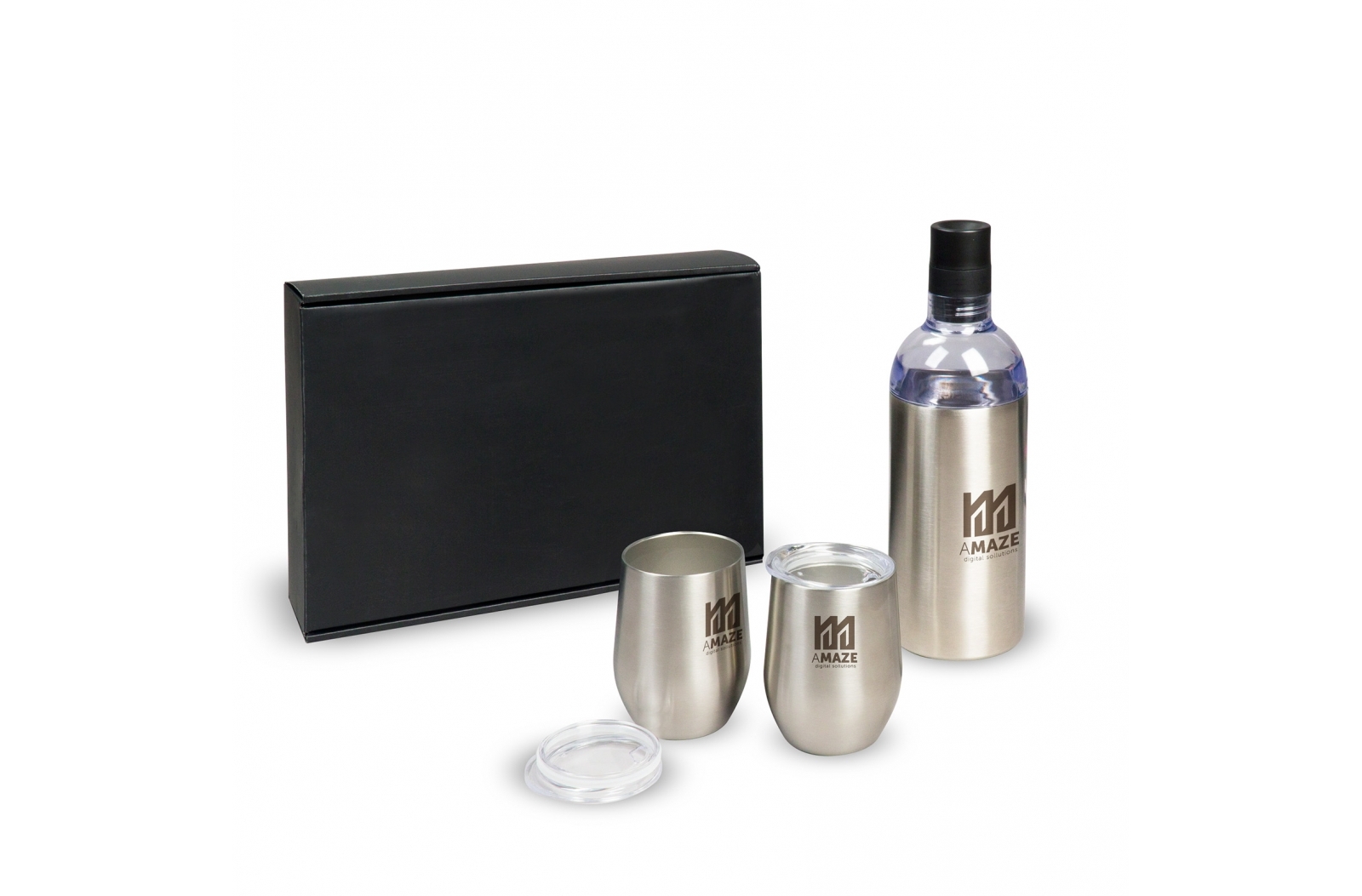 Conjunto de Enfriador de Vino y Copas de Doble Pared - El Pont de Vilomara i Rocafort