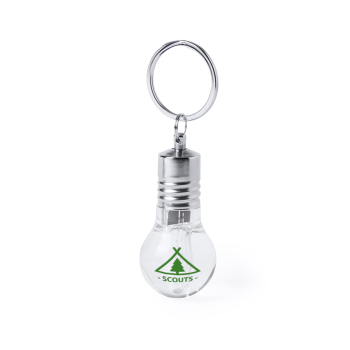 Unidad flash USB de 8GB con diseño de bombilla que se ilumina y llavero - Treviana