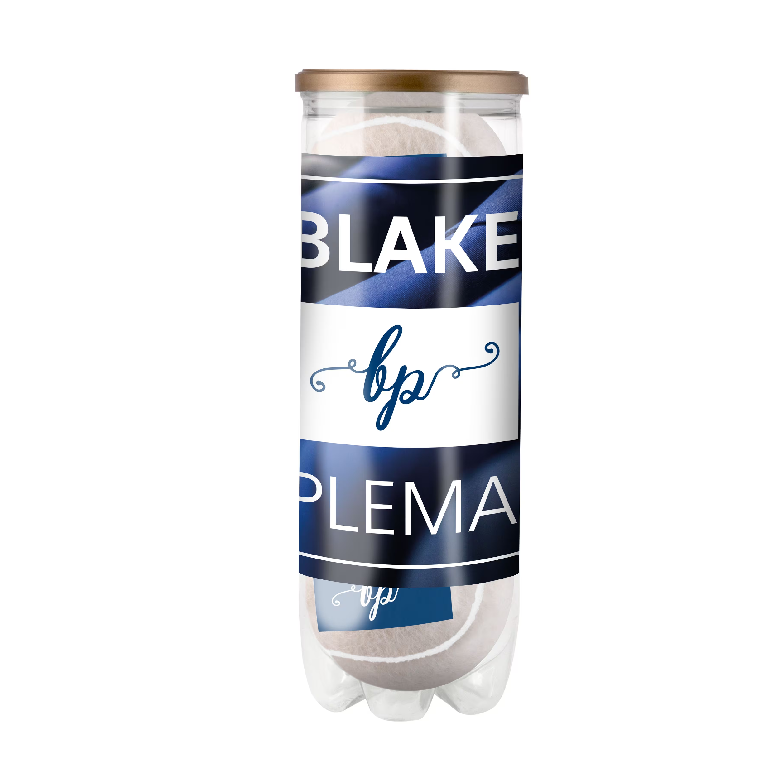 Tubo de pelotas de tenis de colores