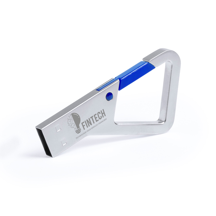 Memoria USB de metal de 8GB con cierre de mosquetón - Tricio