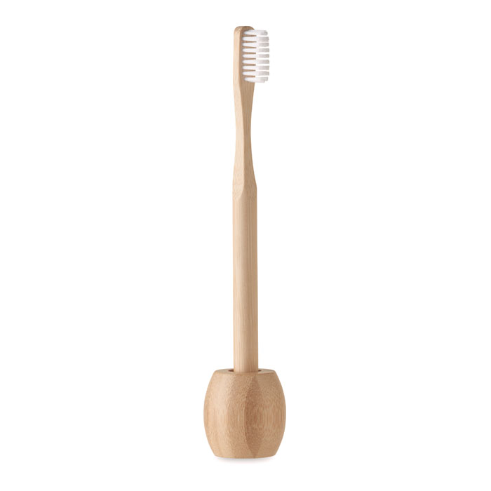Cepillo de dientes de bambú con soporte - Rus