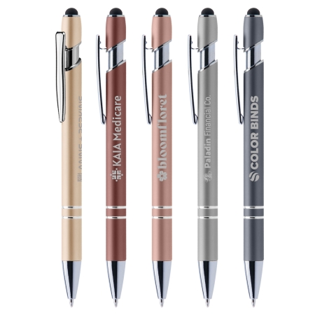 Bolígrafo stylus HERON de toque suave con grabado láser - Marracos