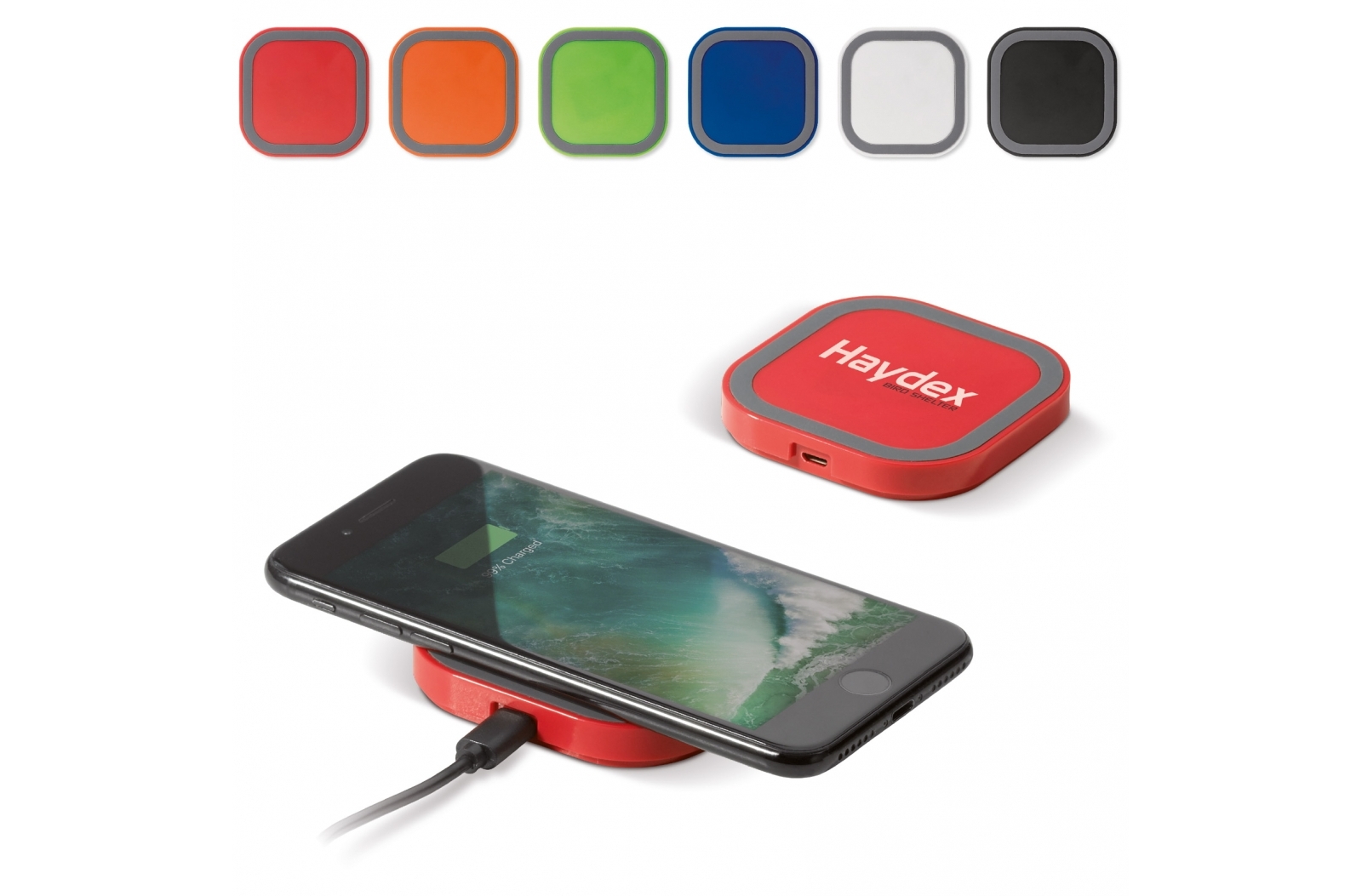 Cargador inalámbrico SquarePad 5W impreso con logotipo