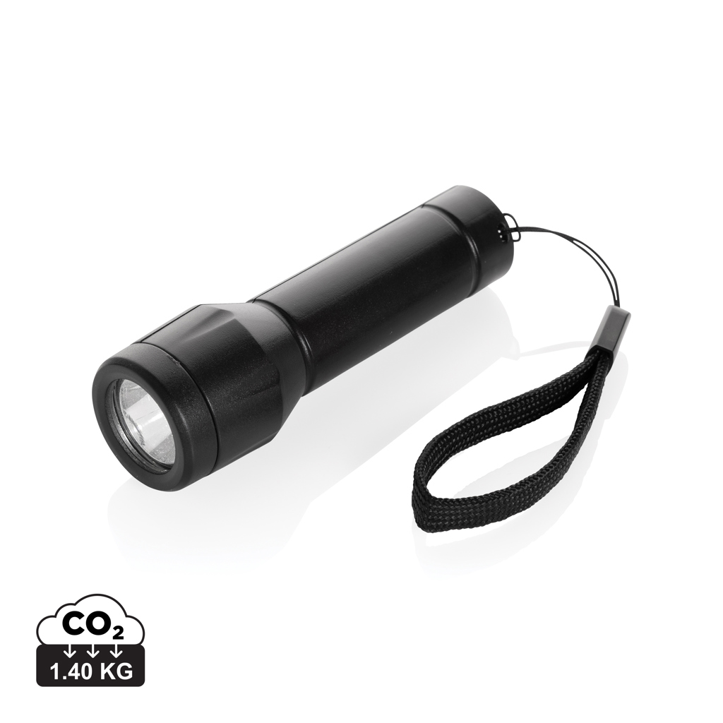 Linterna recargable USB Flara RSC de plástico reciclado